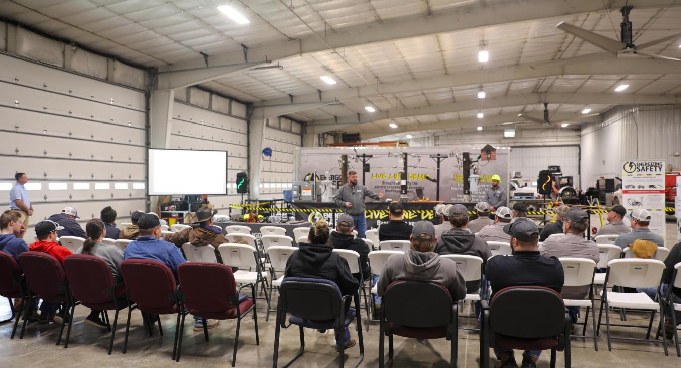 Gathering at Live Line Demo - Crown Power